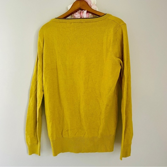 Boden Mustard Yellow Gold Sweater 20 Button Detail Shoulder Cashmere Angora - Picture 7 of 7